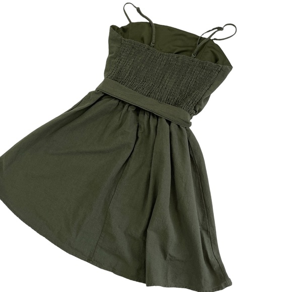 Olive Green Dress - Picture 3 of 4